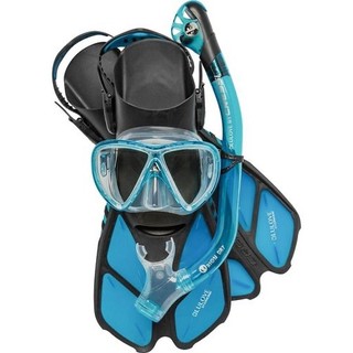 Kit De Mergulho Máscara+respirador+nadadeiras Cressi Bonete