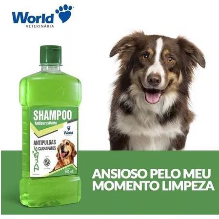 Kit 2 Unidades Shampoo Para Cachorro Dugs Anti Pulgas e Carrapatos 500ml — imagem 2 de 2