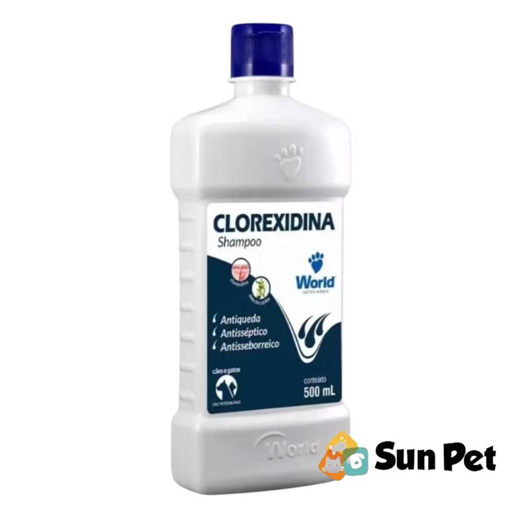 Shampoo Para Cachorro Cães Pet Dermatite Clorexidina 500ml World Fragrância Suave em Oferta na Shopee