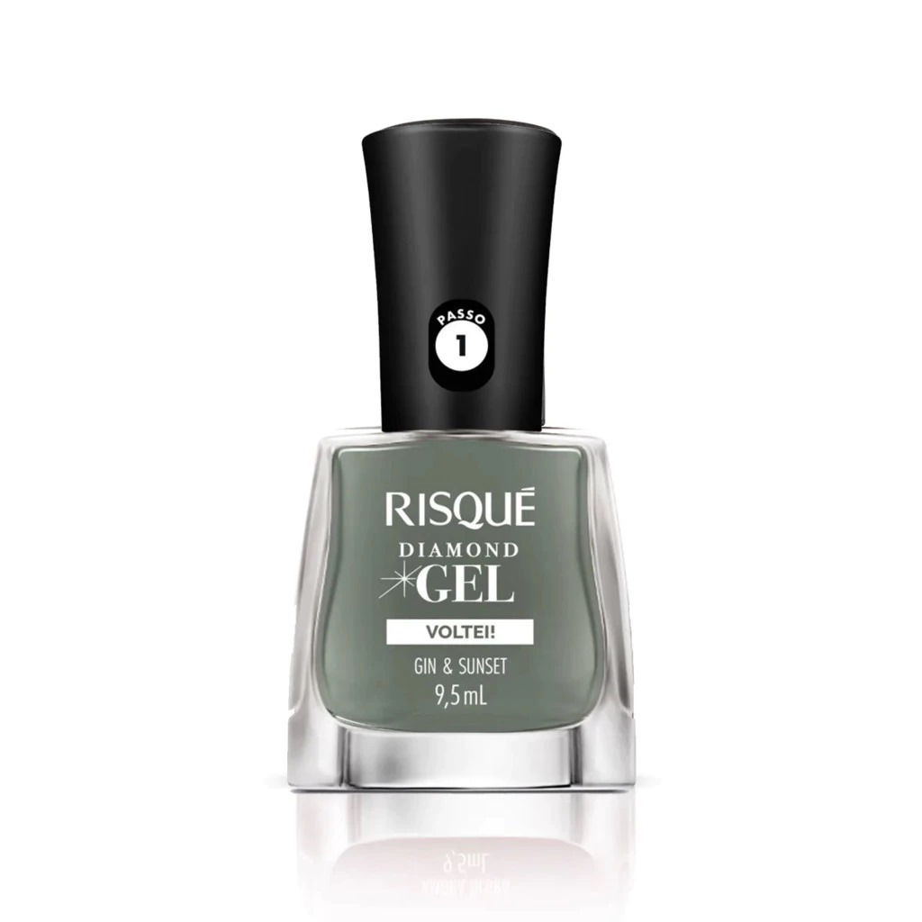 Esmalte Risque Diamond Gel Gin e Sunset 9,5ml em Oferta na Shopee