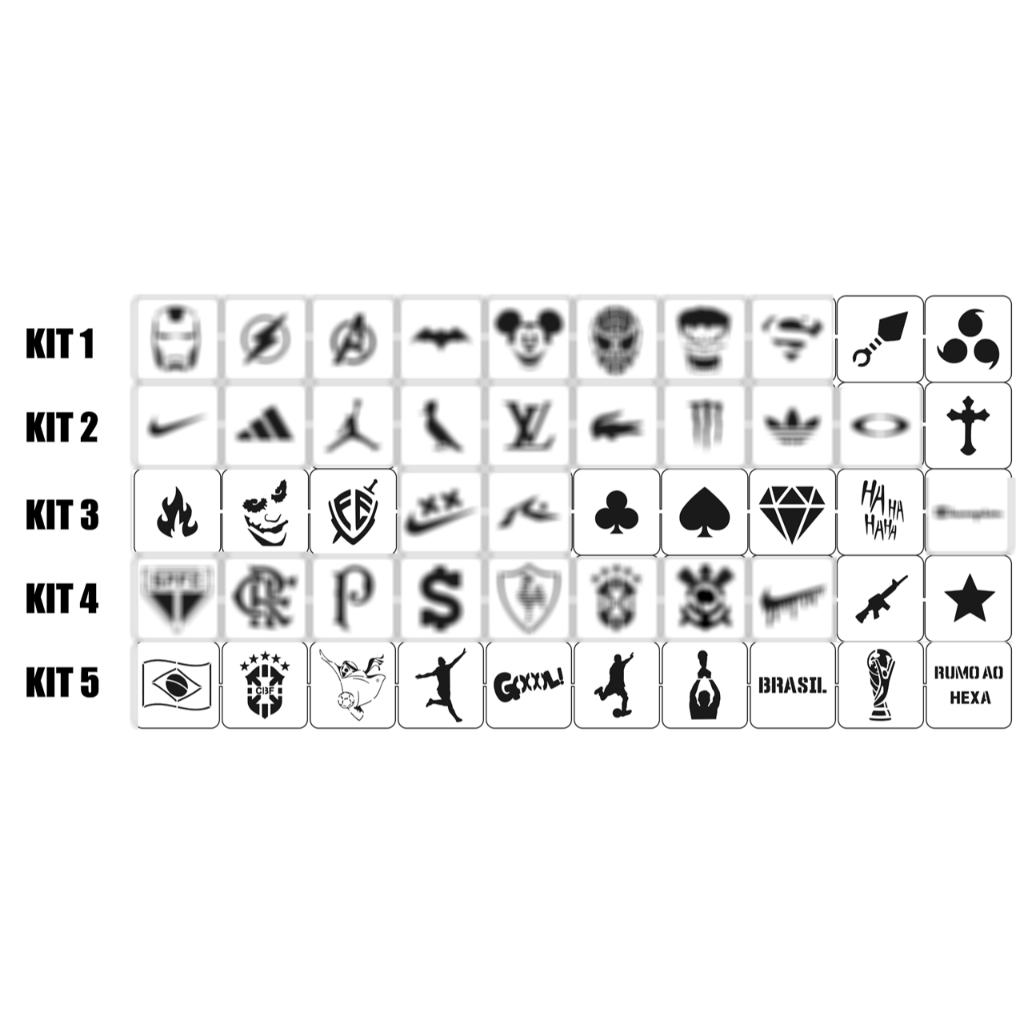 Stencil Molde Capilar Barbearia Molde Cabelo Marcas em Oferta na Shopee