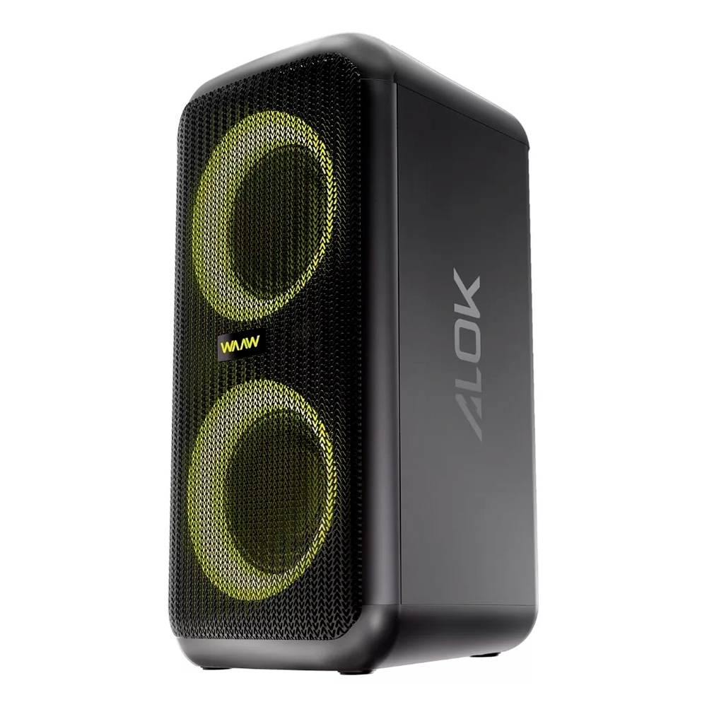 Caixa De Som Waaw Sound Box Bluetooth Infinite 200 Preta Led