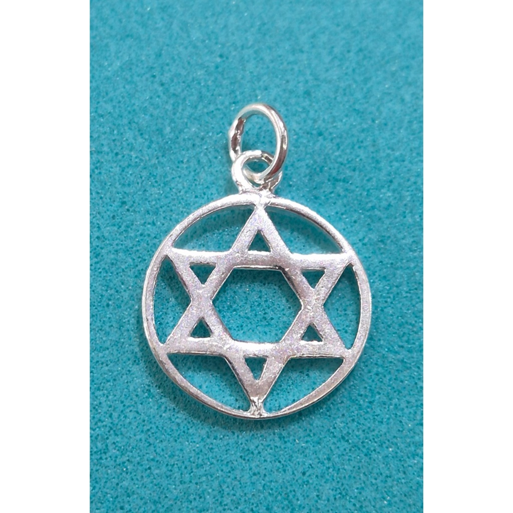 Hexagrama Estrela de Davi / Salomão Prata 925 legítima por inteiro