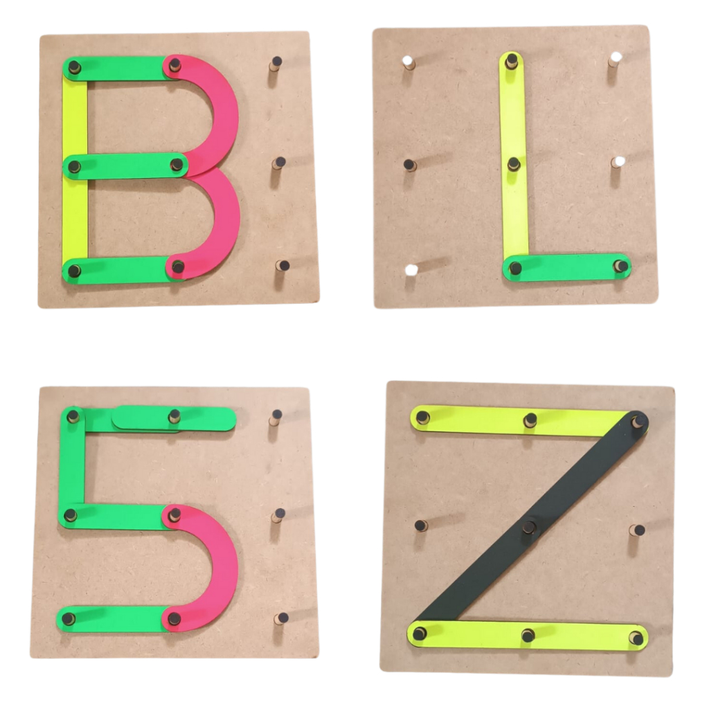 Brinquedo Educativo/Pedagógico Montagem Letras Números Figuras Mágicas em Oferta na Shopee