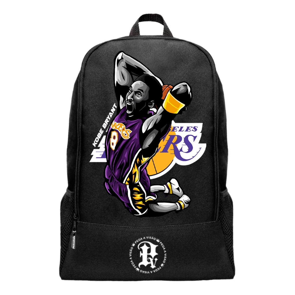 Mochila Masculina Escolar Trabalho Basica Pega a Visão Estampado Nylon Resistente Basquete