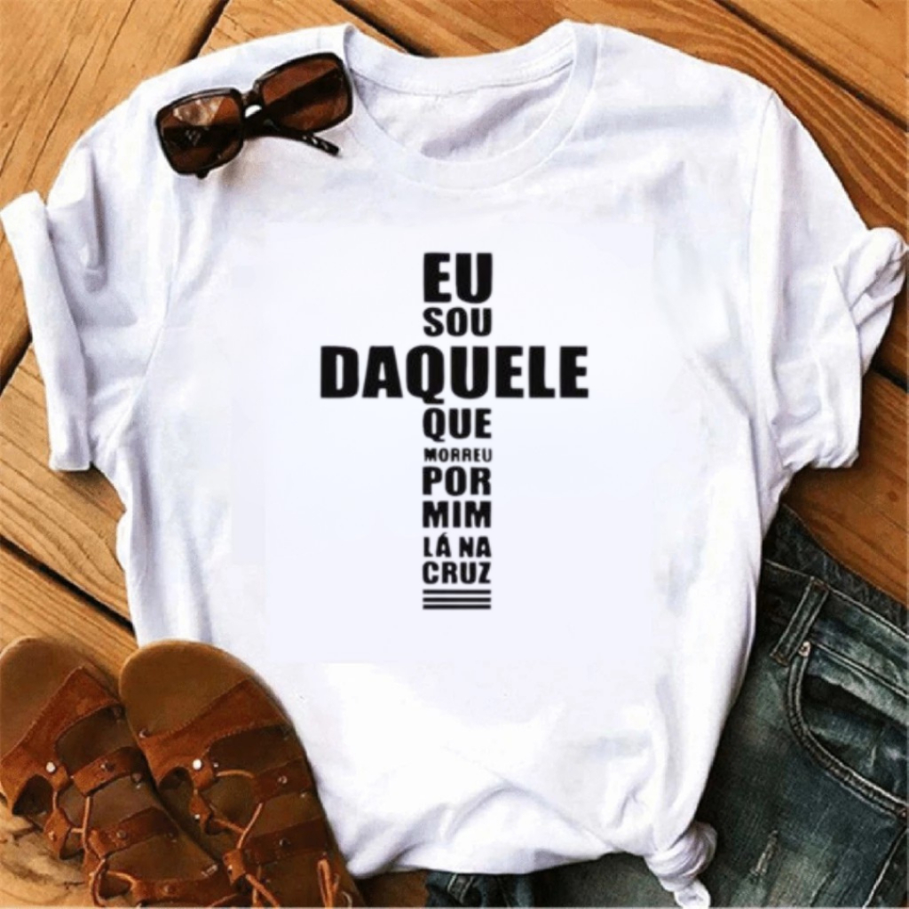 Camiseta T-shirts de Alta Qualidade Estilosa e Confortável Tecido  Para O Dia Dia Blusa Cristã Estilo Vista Sua Crença