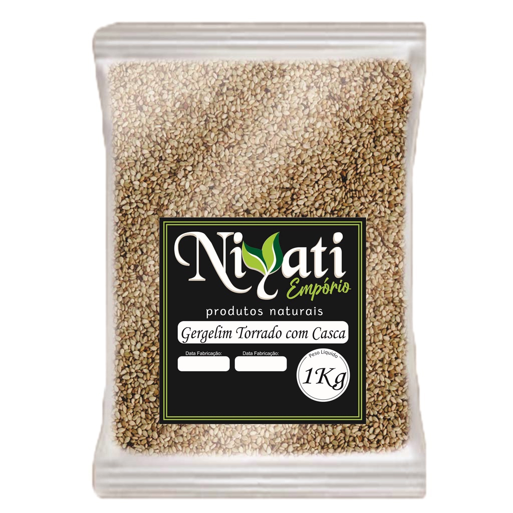 Gergelim Torrado com Casca 1kg Qualidade Premium em Oferta na Shopee