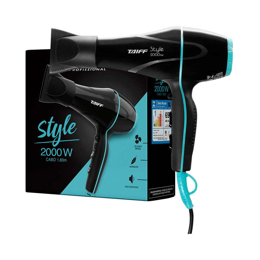 Secador Taiff - Style Preto 2000W - 127V em Oferta na Shopee