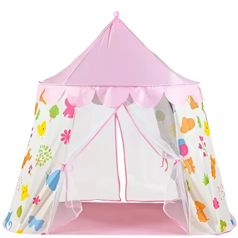 Barraca Tenda Castelo Mágico - Altura 130cm C/ Cortina - Poliester + Bag - Certificado Inmetro em Oferta na Shopee