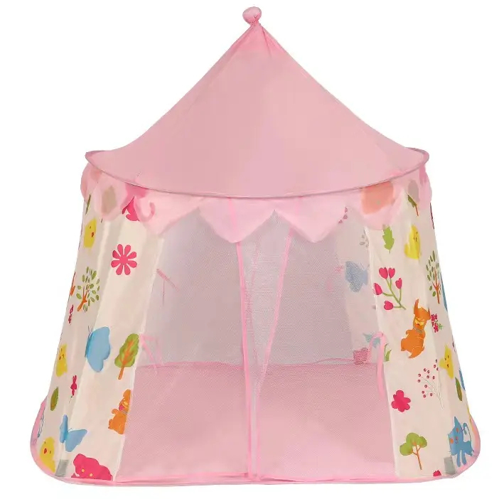 Barraca Menina Rosa Tenda Princesa  Anti-Mosquito - Poliéster Premium - 130cm Inmetro em Oferta na Shopee