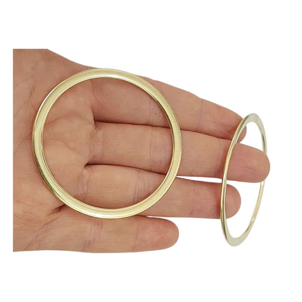 Argola Metal 25mm, 35mm e 50mm Prateada c/ 10und