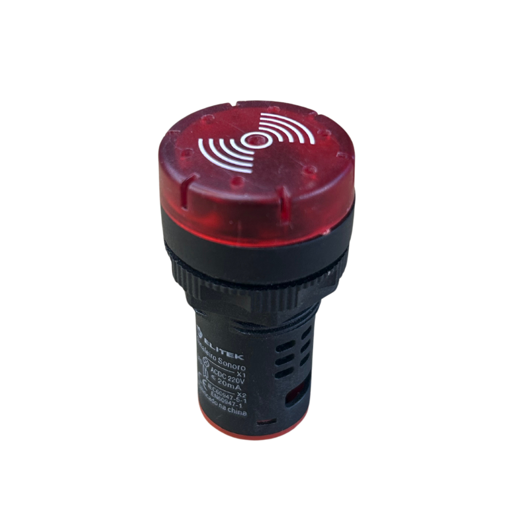 Sinaleiro Cigarra Led Sonoro 220vac Buzzer Sirene de Emergência