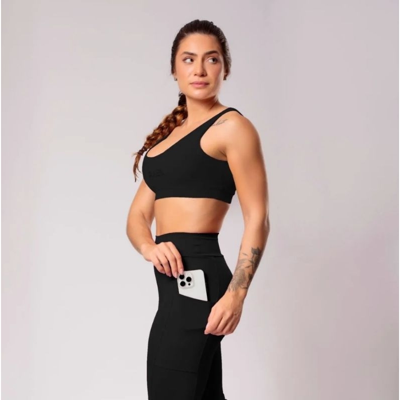 Calça Legging Feminina Com Bolso Lateral Para Academia Esportivo Dry Fit Crossfit Fitness Sport de Academia Para Treinar