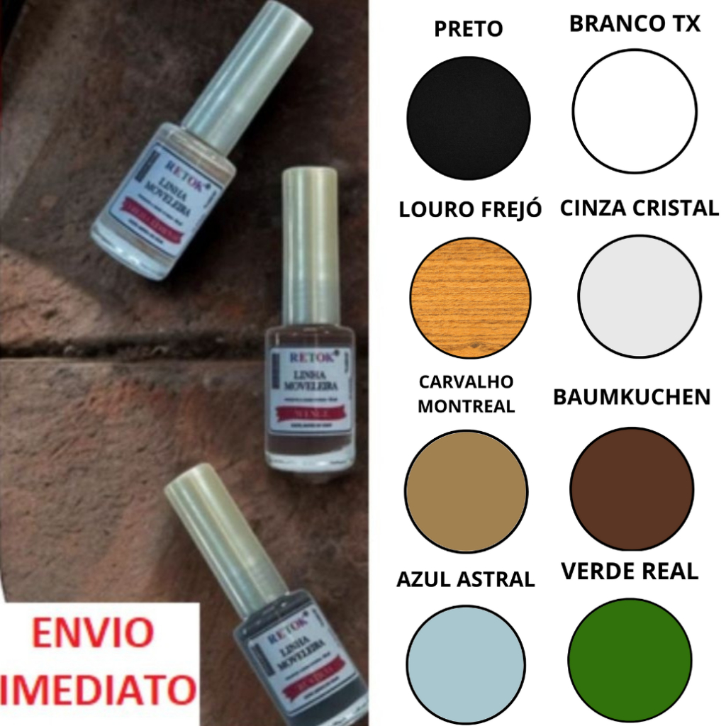 Corretivo para MDF Reparador de Riscos Armários Móveis Retok Cores em Oferta na Shopee