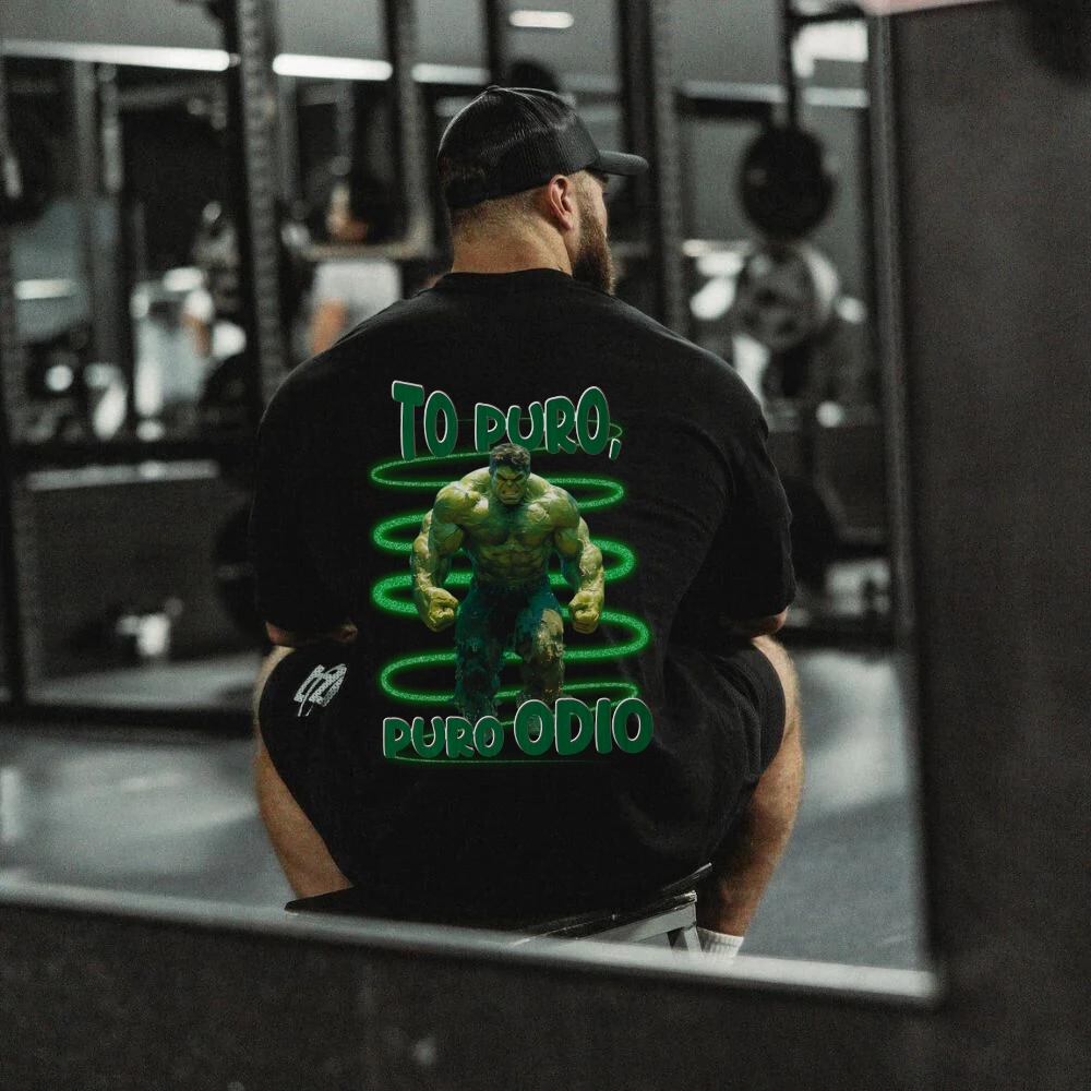 Camiseta Premium Treino Odio To Puro Academia Maromba Oversized Confortavel Algodao