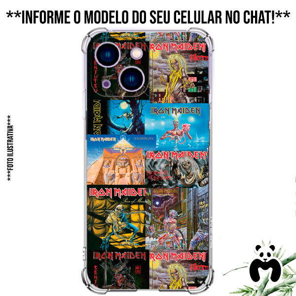 Capa Case Personalizada Música Banda Rock Iron Maiden Heavy Metal Steve Harris
