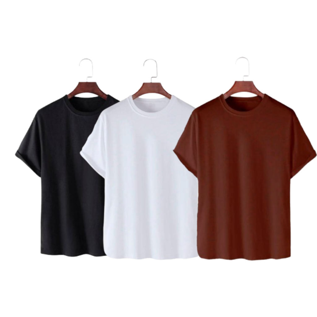 Kit 3 Camisetas Lisa Basica 100% Algodão Envio Imediato