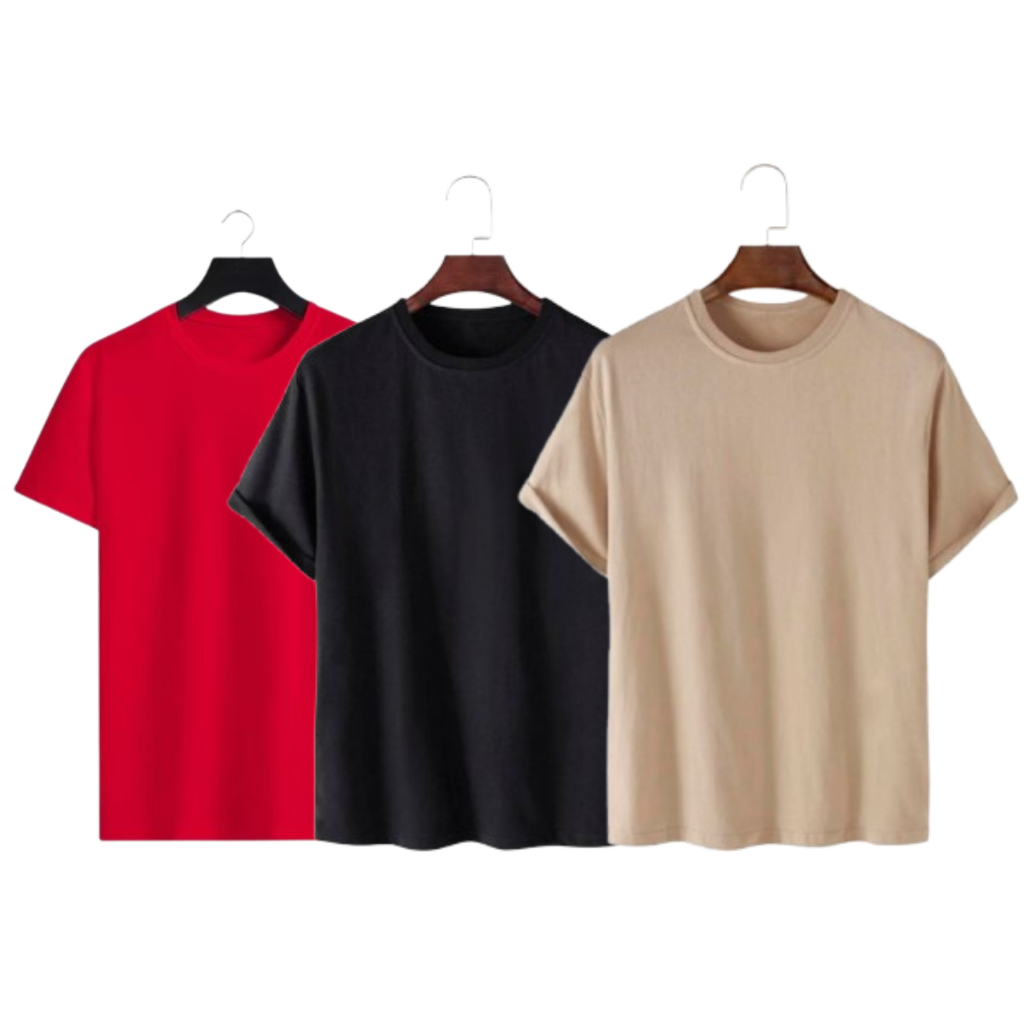 Kit 3 Camiseta Streetwear Basica Slim Camisa T-Shirt Masculina Feminina 100% Algodão Envio Imediato