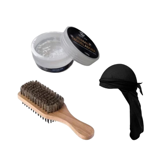 kit Waves 1 Durag Waves Hip Hop Rap Trap 1 Escova 