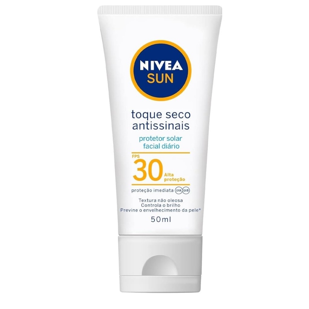 Protetor Solar Facial NIVEA SUN Toque Seco Antissinais FPS30 40ml