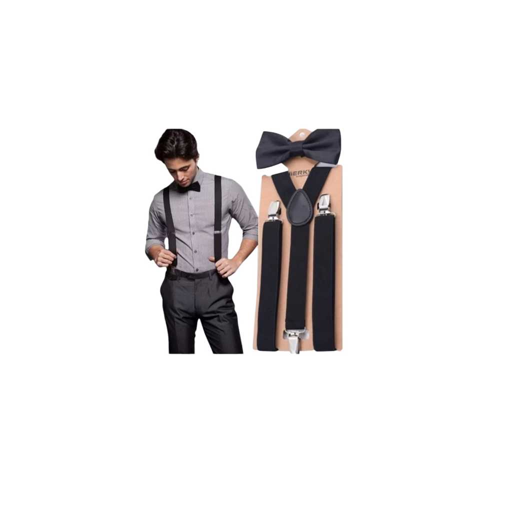 Suspensório Adulto Preto Ou Colorido - Feminino Masculino Varias Cores Verde oliva, Marsala, Bege, Preto Serenity Branco