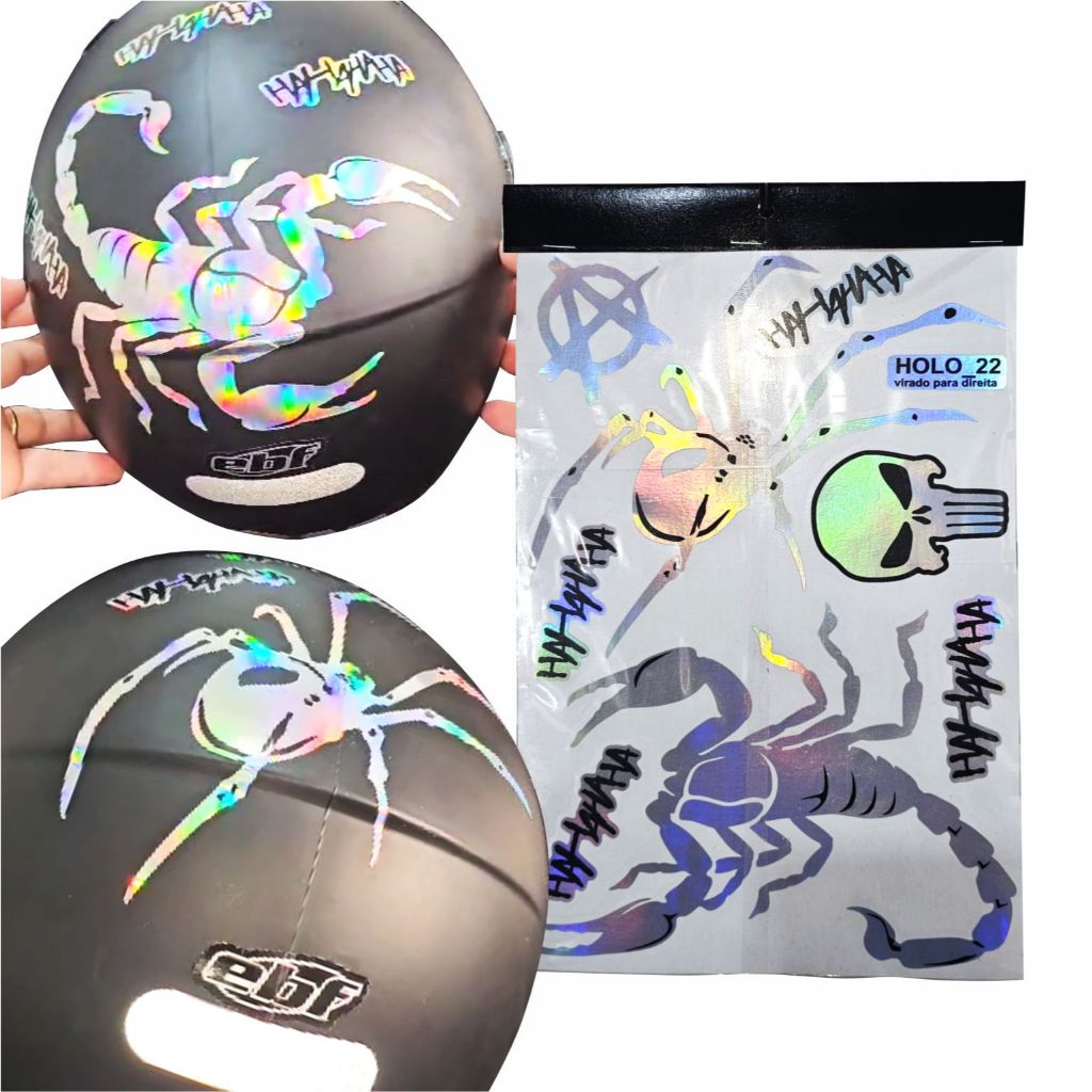 Adesivo Holográfico Tipo Cartela 30x20cm Colante Aranha em Oferta na Shopee