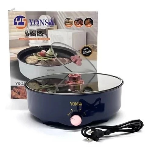 Panela Elétrica Assadeira 110v/220v Multifuncional Assa Frita Cozinha Antiaderente 26cm 660W 1.9L em Oferta na Shopee