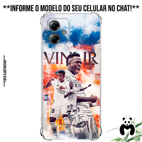 Capa Case Personalizada Celular Futebol Time Jogador Futebol Vinicíus Júnior Vini Jr.