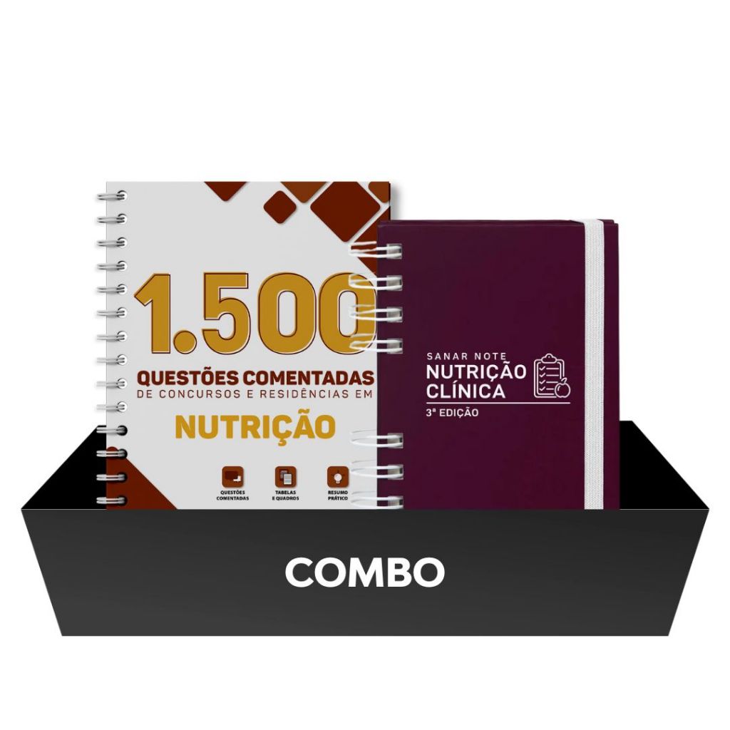 Kit Livro Sanar Note Nutrição 3 edição + 1.500 Questões Comentadas de Concurso