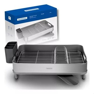 Escorredor de Louça Tramontina em Aço e Polipropileno Com Secador Porta Talheres em Oferta na Shopee