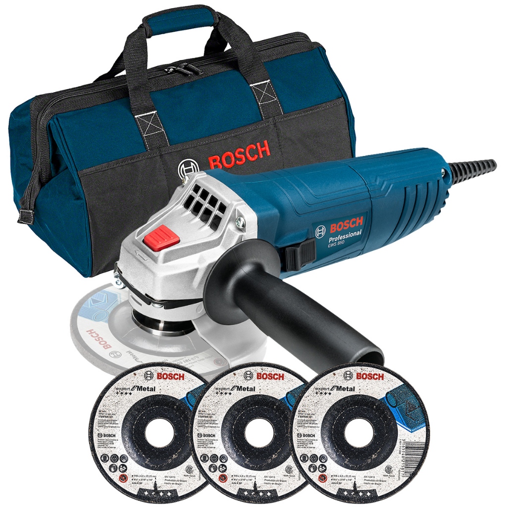 Esmerilhadeira GWS 850 Bosch de 850W 4.1/2" + Bolsa em Oferta na Shopee