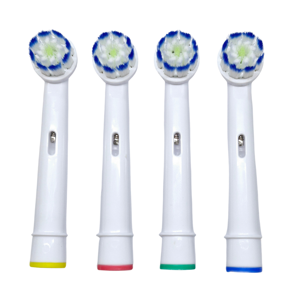 Refil Kit 4 Peças Compativel Com Oral B Braun Escovas Eletricas Giratorias Cerdas Macias