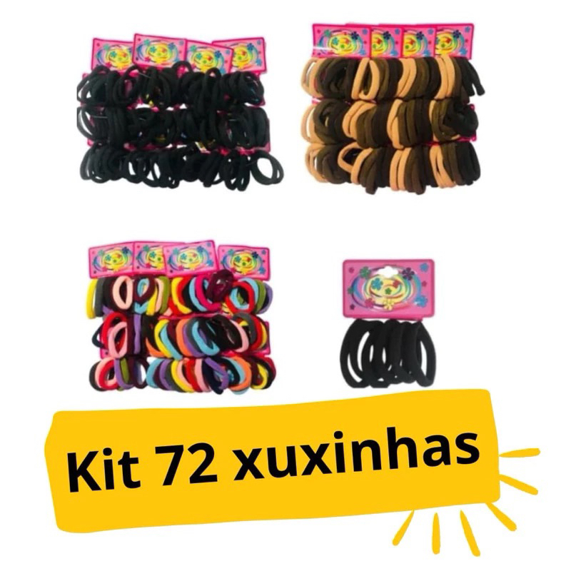 Pacote Com 72 Xuxinhas de Cabelos Rabicó Meia em Oferta na Shopee