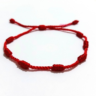 Pulseira 7 Nós Vermelha Kabbalah Ajustável Proteção em Oferta na Shopee