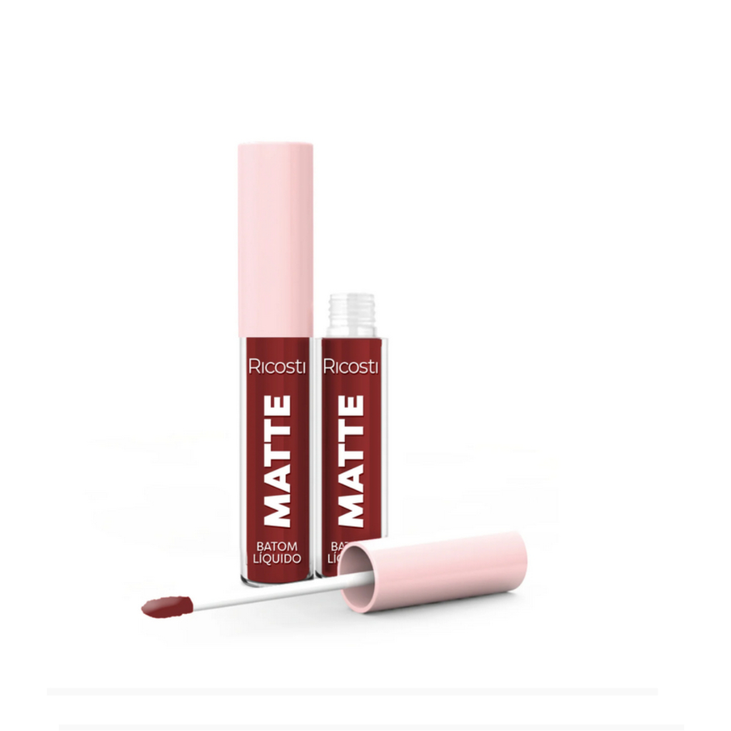Batom Líquido Matte Vegano Ricosti Wine