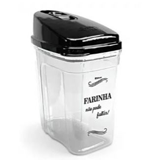 Porta Farinha Nitron com Tampa – Farinheira 836ml Resistente e Prática em Oferta na Shopee