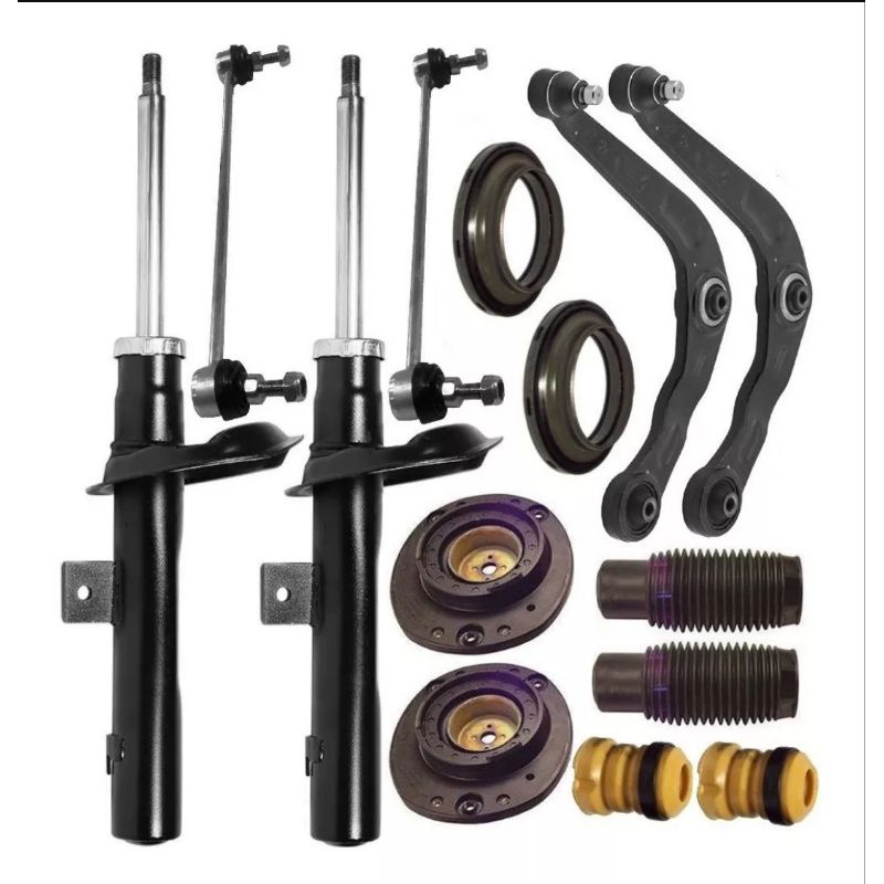 par de amortecedor Peugeot 207 mais bandeja mais kit