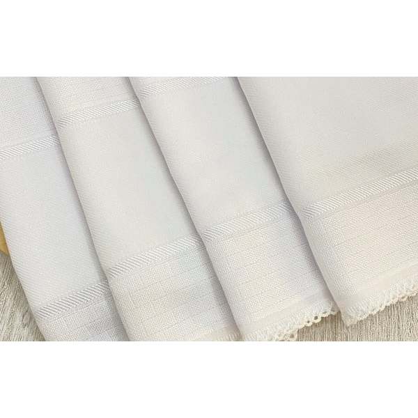 Detalhes do Kit 6 Fraldas de Boca Mabber Estrela Crochê 30cm x 40cm Picueta Branco- Pintura e Bordado na Máquina