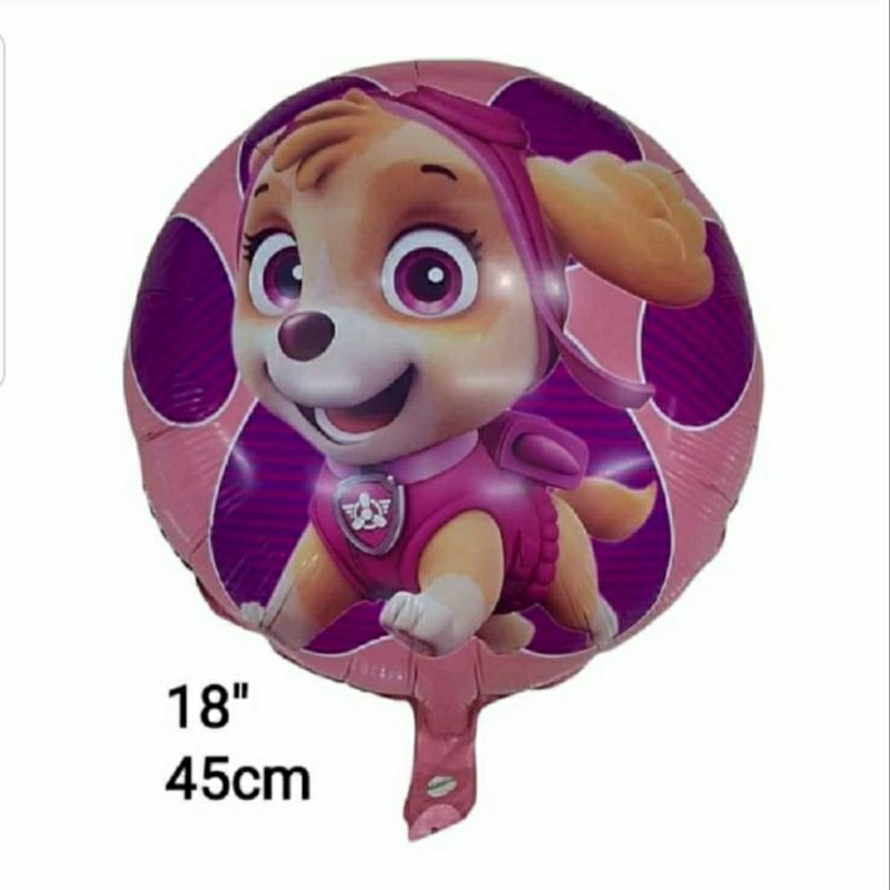 Balão Sky patrulha canina kit 2 unidades ruble e sua turma