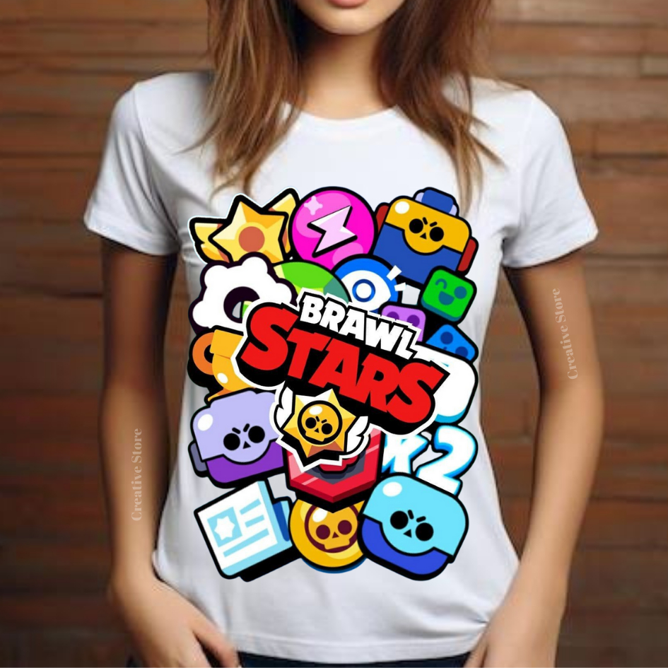 Camisa Estampada B. Stars: Camiseta para Todos! Blusas femininas, masculinas e infantis. Exclusivas!