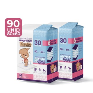 Tapete Higiênico Espaço De Bicho Shopito Oficial 90 Unidades Aroma Bebê 80x60cm em Oferta na Shopee