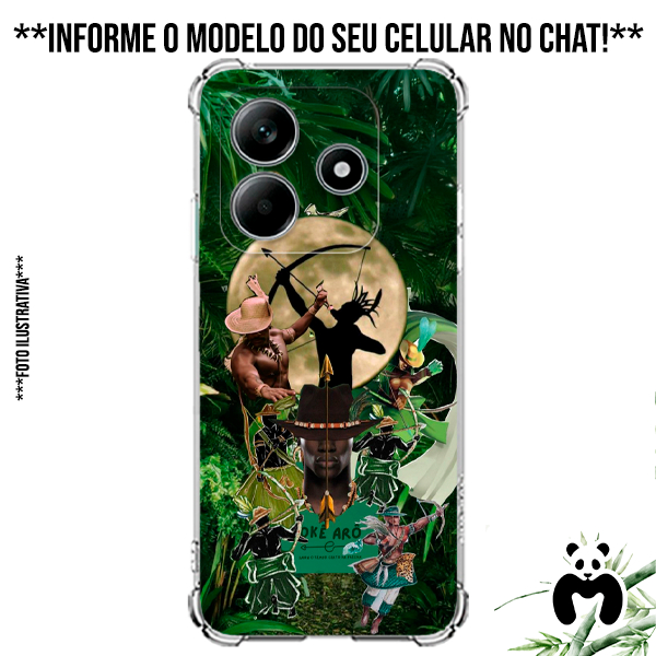 Capa Case Personalizada Umbanda Oxóssi Orixás Entidades Terreiro Okê Okê Aro Macumba Religião Fé
