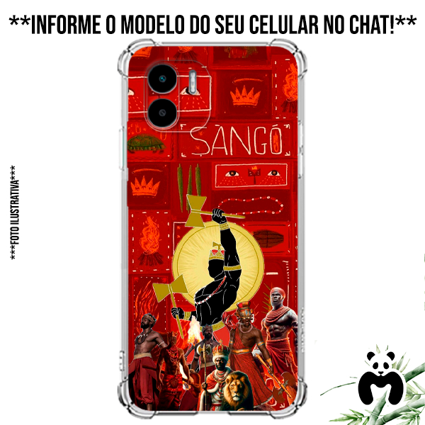 Capa Case Personalizada Umbanda Xangô Orixás Entidades Terreiro Kaô Kabecilê Macumba Religião Fé