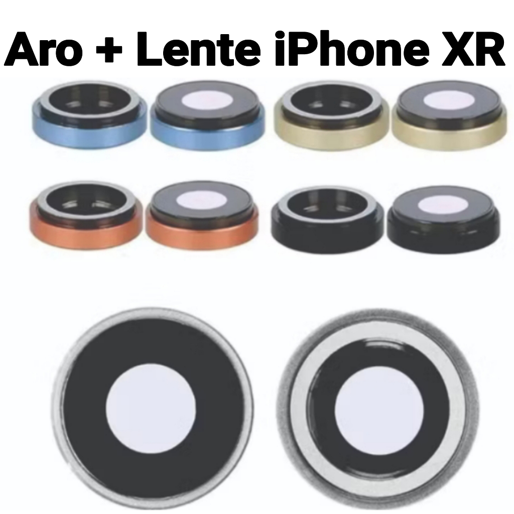 Kit Aro + Lente iPhone Xr Com Aro Suporte para Lente da Câmera de Vidro Traseiro Lente iPhone Xr Vidrinho em Oferta na Shopee