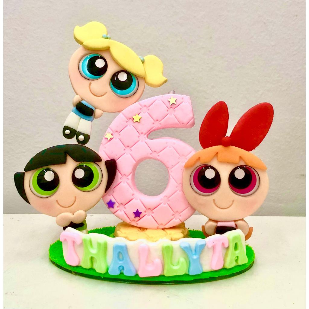 Vela Personalizada de Biscuit Tema Meninas Super Poderosas