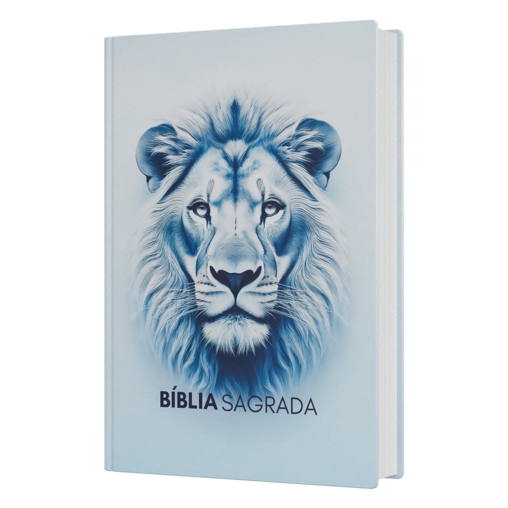 Bíblia Sagrada NVI | Leão Rei Judá Azul | Capa Dura - Books & Magazines