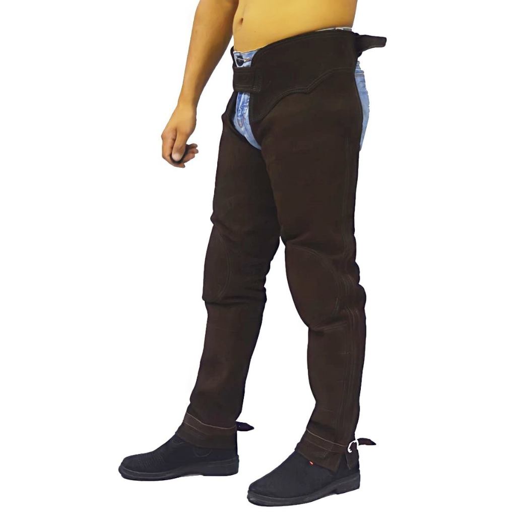 Perneira Calça de Couro Nabuck Completa para vaquejada proteção para o vaqueiro Alta qualidade