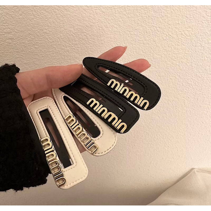 Grampo de Cabelo, presilha Retrô Francêsa em Couro