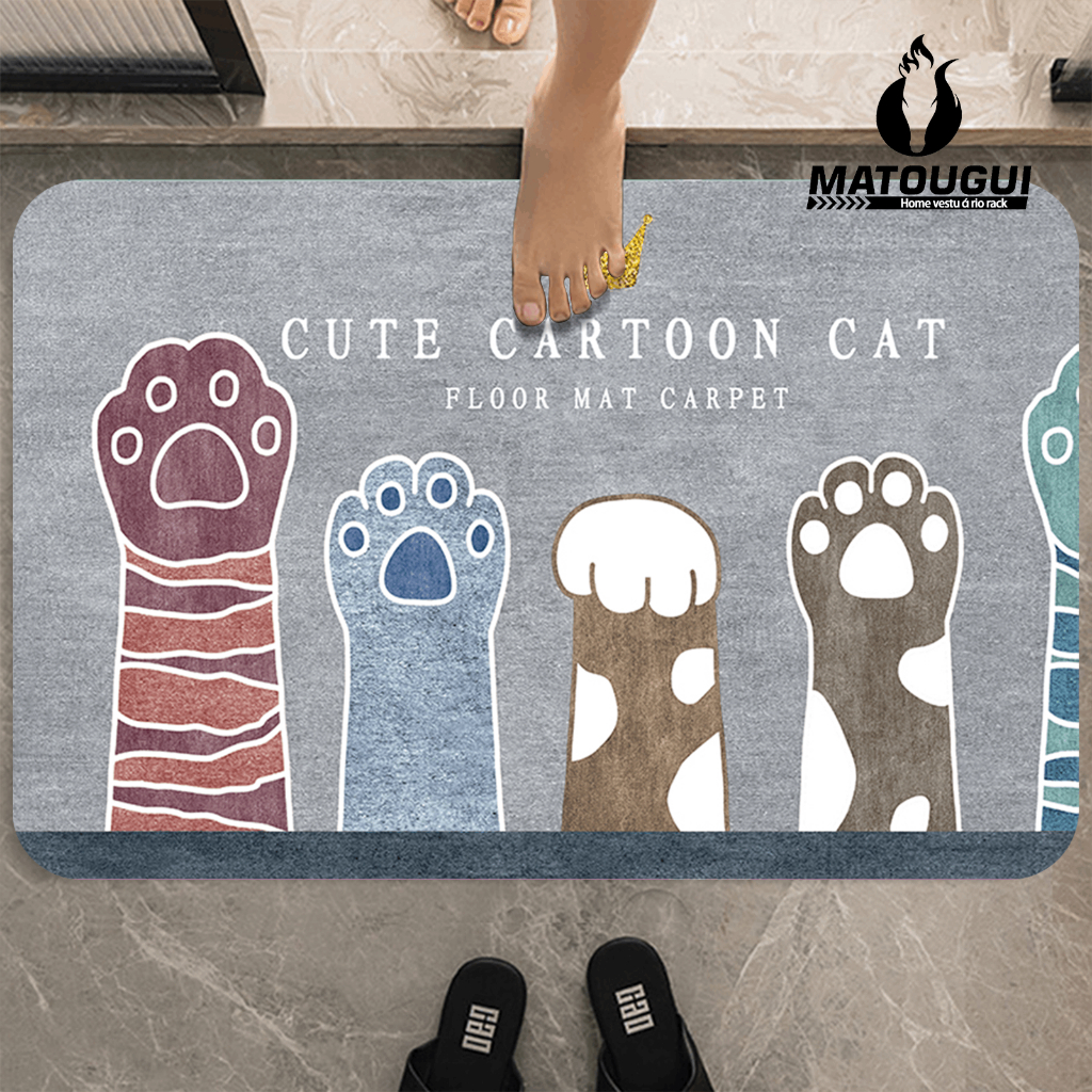 Kit 1/2/3/4/5/6/7/8 Tapetes quadrados e redondos antiderrapante absorver água tapete de secagem rápida