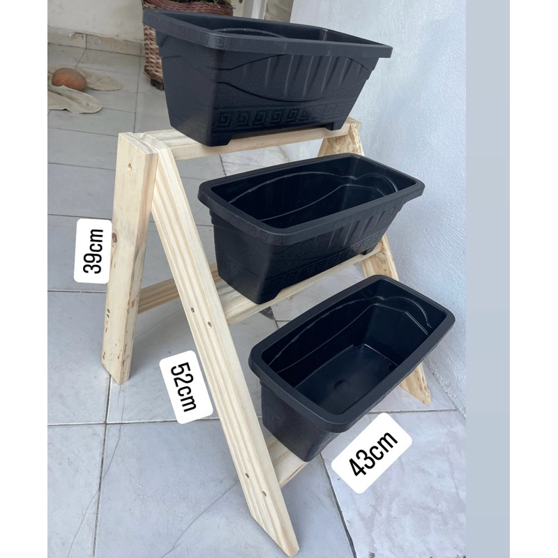 Suporte para plantas Estante jardim vertical, Floreira de madeira com prateleiras,horta de apartamento